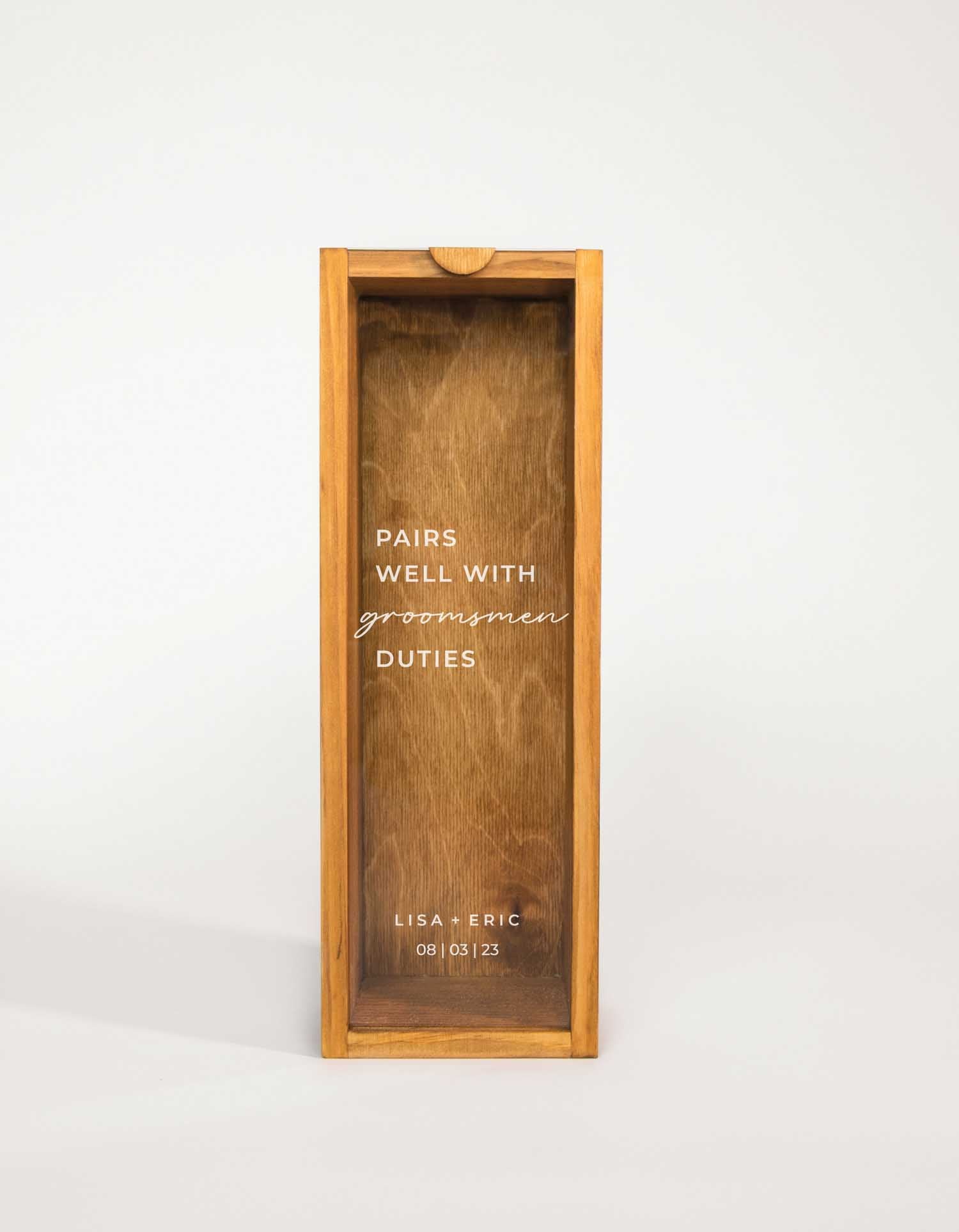 PAIRS WELL WITH GROOMSMEN DUTIES (FR)