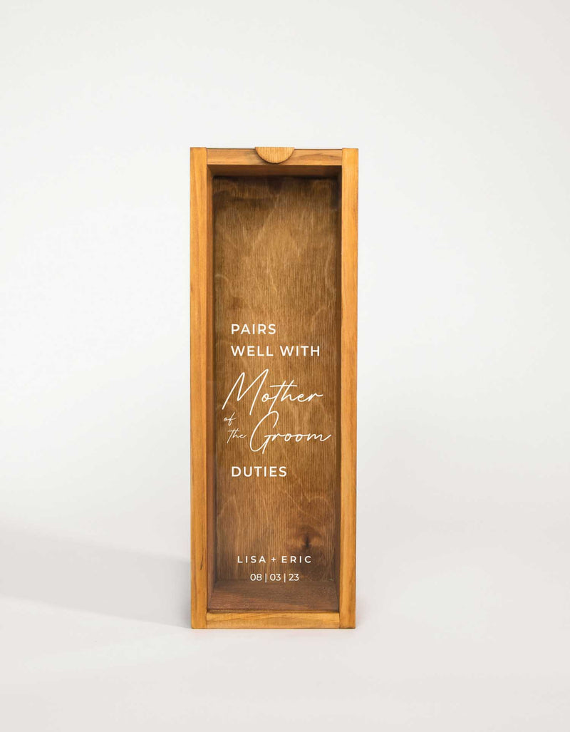 PAIRS WELL WITH MOTHER OF THE GROOM DUTIES (FR)