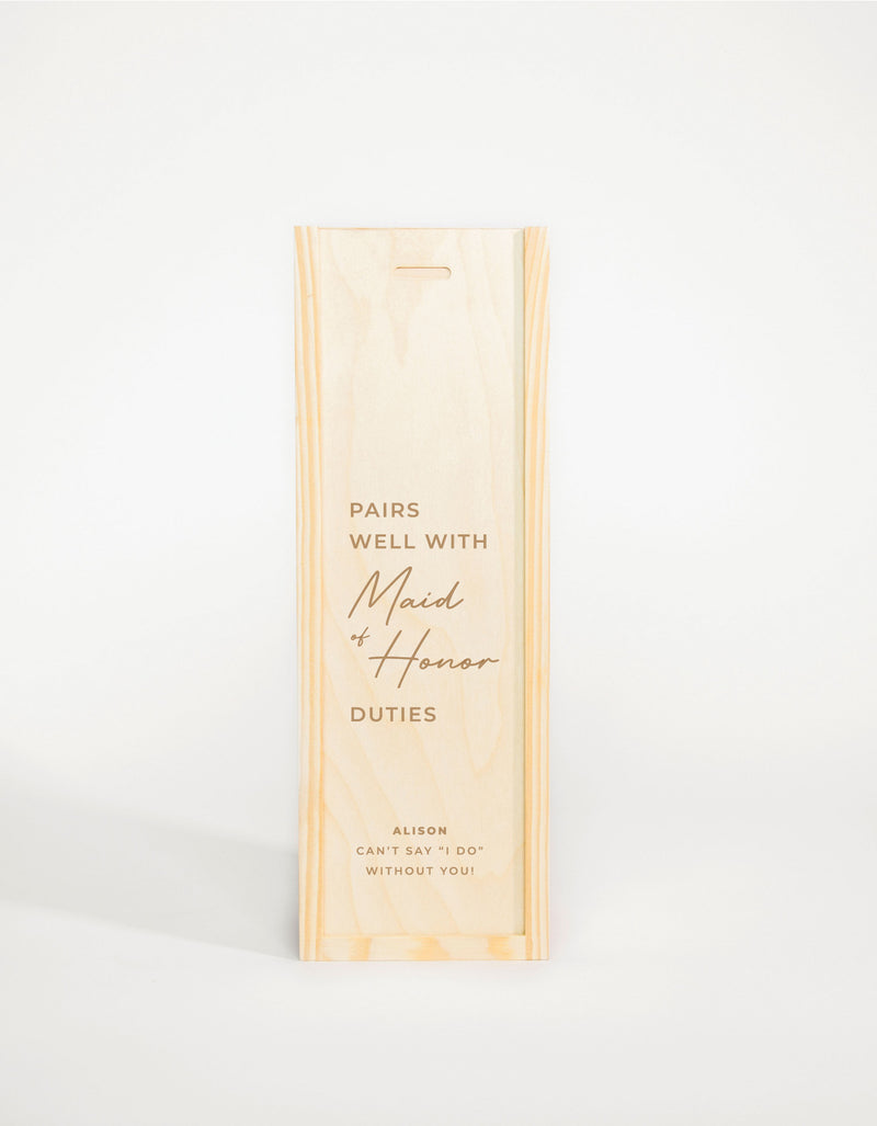 PAIRS WELL WITH MAID OF HONOR DUTIES (FR)