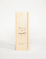 PAIRS WELL WITH NEW CHAPTER