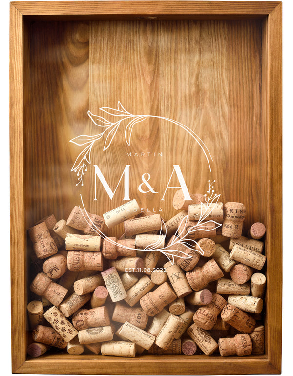 wine-cork-holder-wedding-monogram-rustic