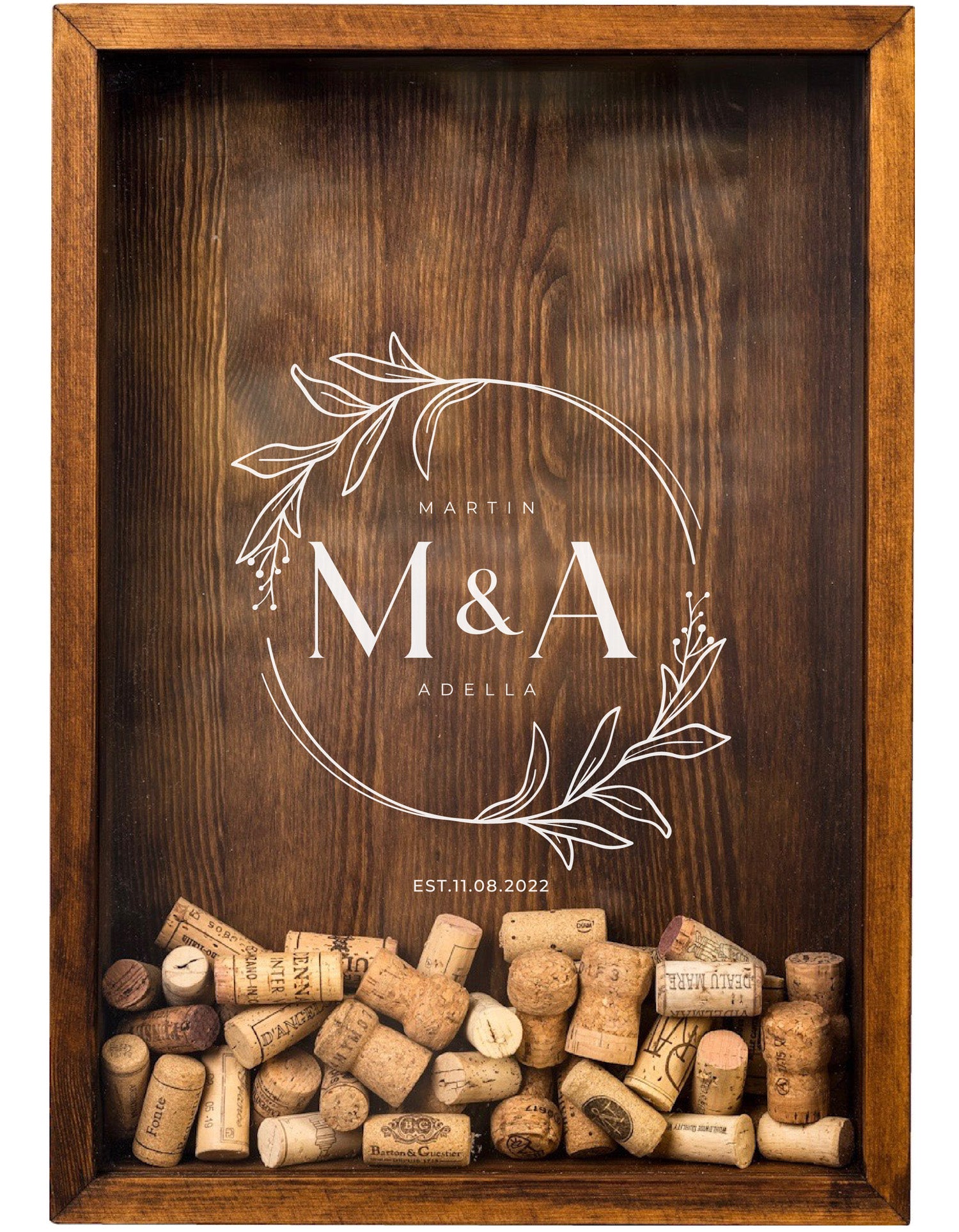 wine-cork-holder-wedding-monogram-walnut